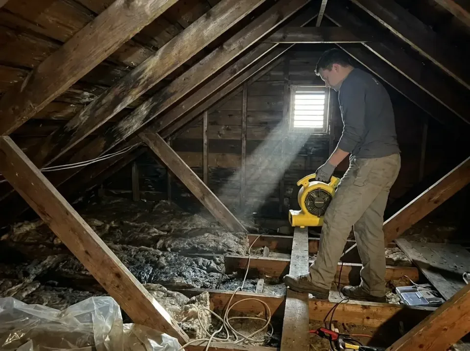 attic-water-damage-drying-proc-007 — frequently asked questions, Emergency Water Extraction & 24/7 Flood Response in Bernard…